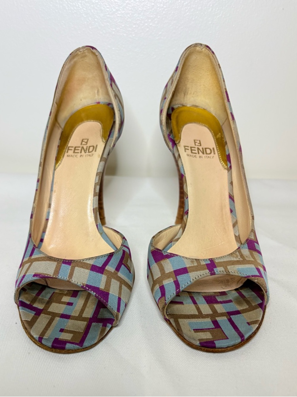 Vintage Fendi Colorblock Heels